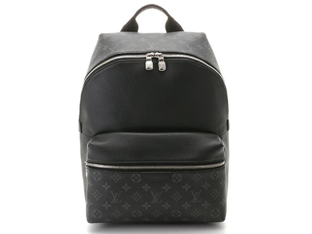 LOUIS VUITTON Discovery Backpack Monogram Eclipse Black Taiga Noir Black
